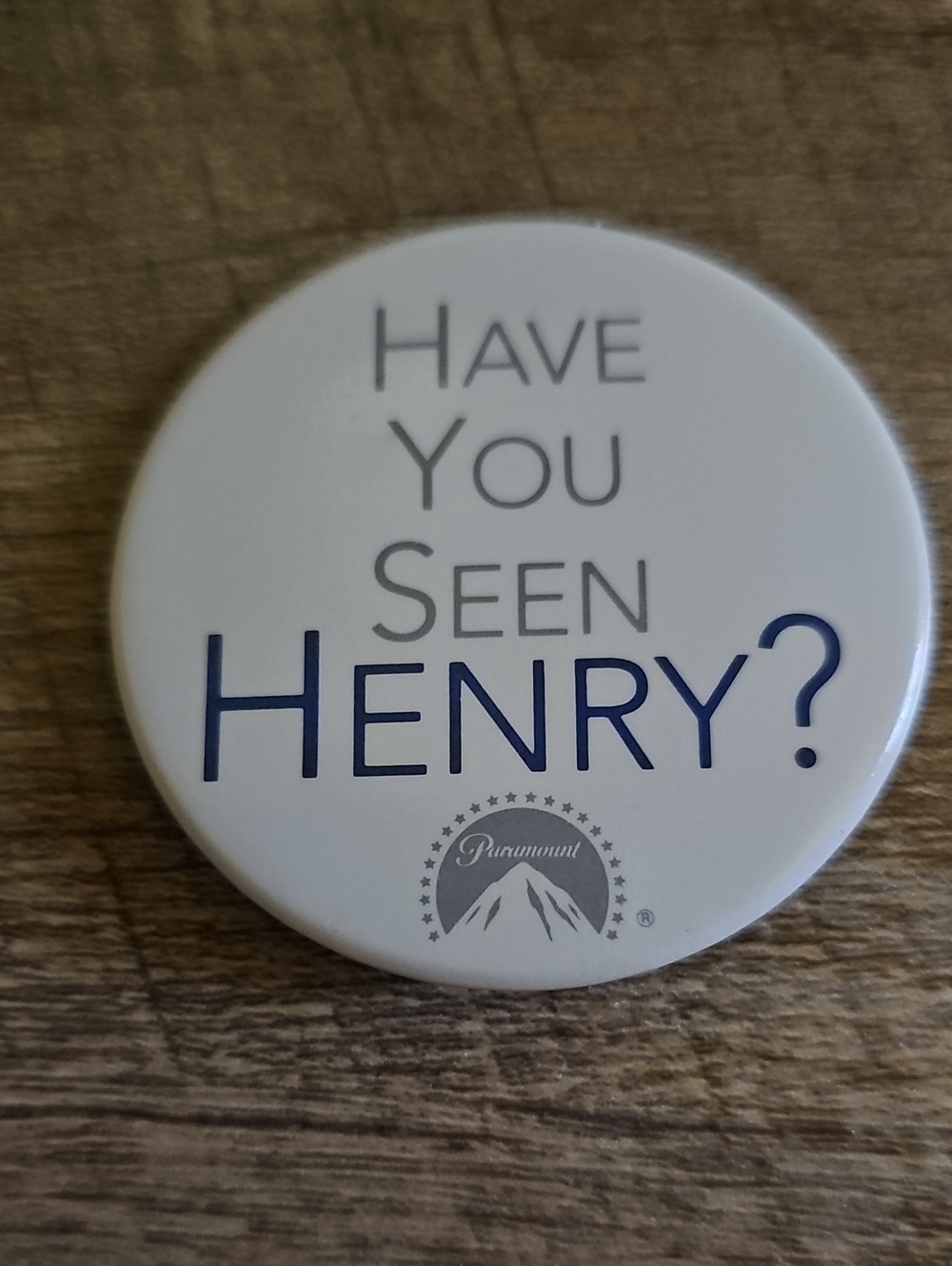 Regarding Henry Promo Pin Back Button - "Have You Seen Henry?"